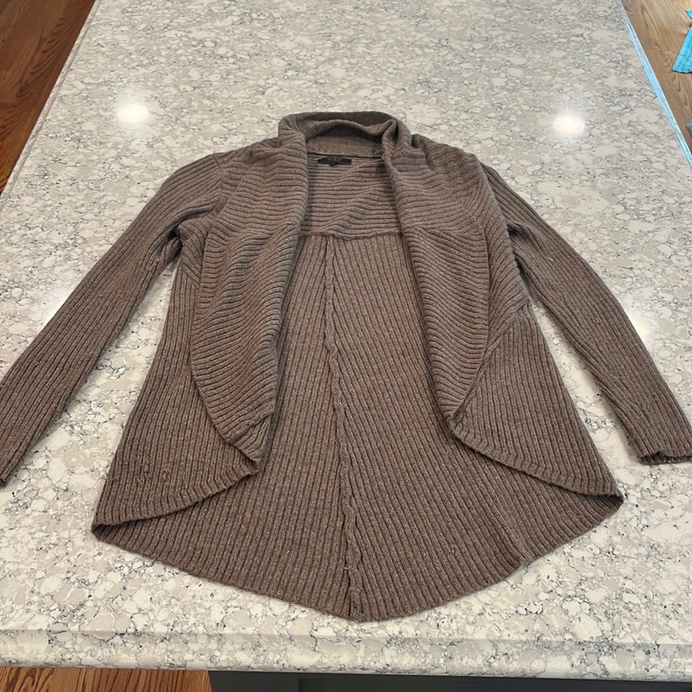 GUESS light brown sweater open in front super warm and soft!